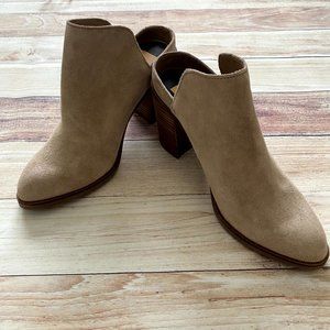 Women's Dolce Vita Selene Suede Mule Booties | Taupe | New Never Worn | Size 8M